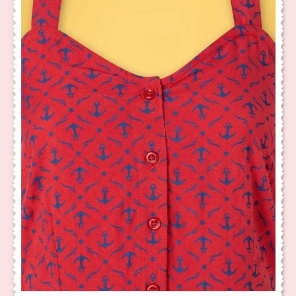 Rare Pretty Vacant Candy Anchor Halter Dress - Picture 4 of 4